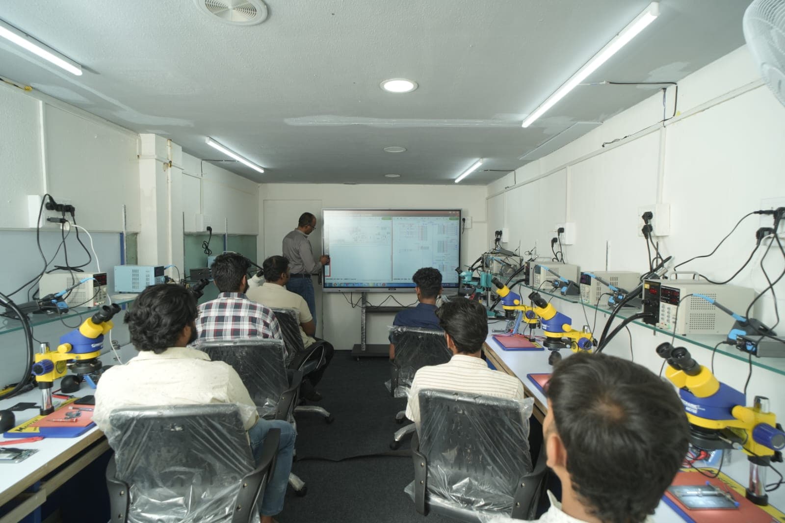 Instructor teaching in classroom